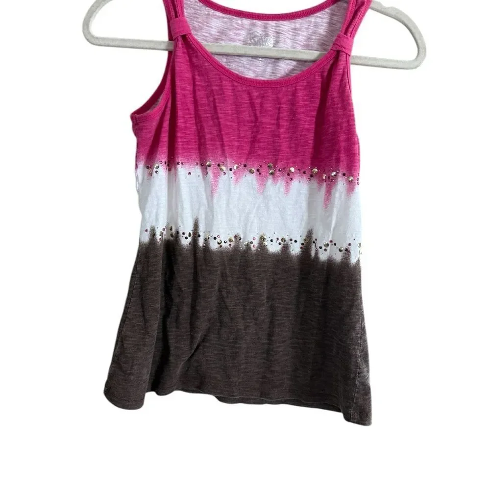 Justice Pink Brown Tank Top